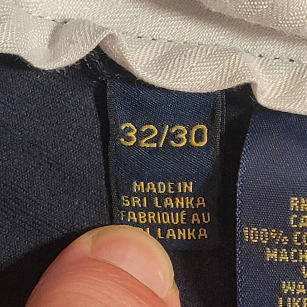 Polo Ralph Lauren Chino Pants Straight Leg Classic Fit Navy Men's 32x28 Cotton